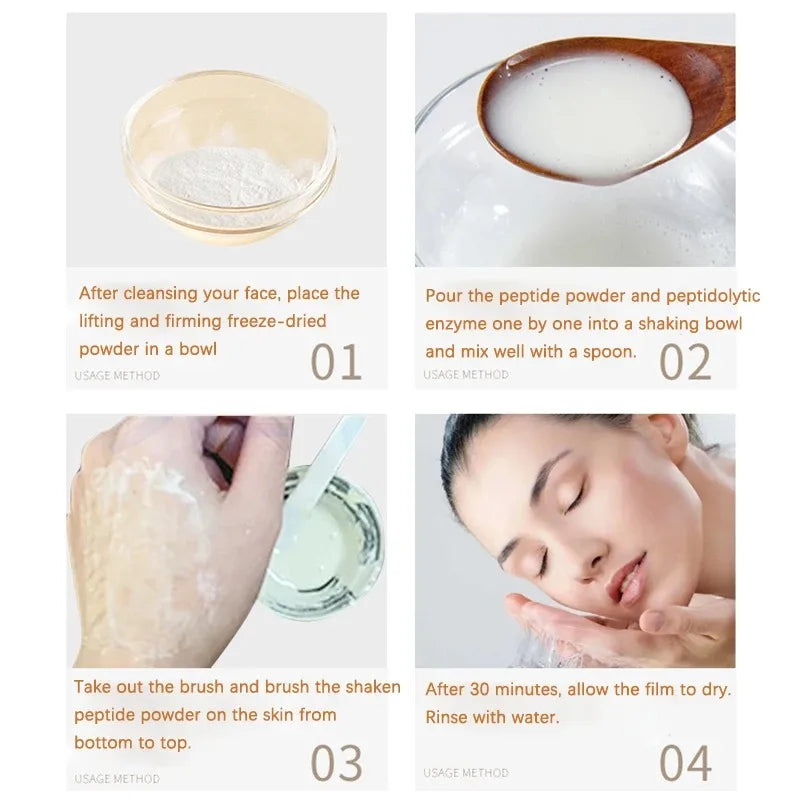 Collagen Hyaluronic Acid Face Mask DIY Hyaluronic acid V Face Lifting Firming Whitening Mask Fine Lines Anti-wrinkle Skin Care