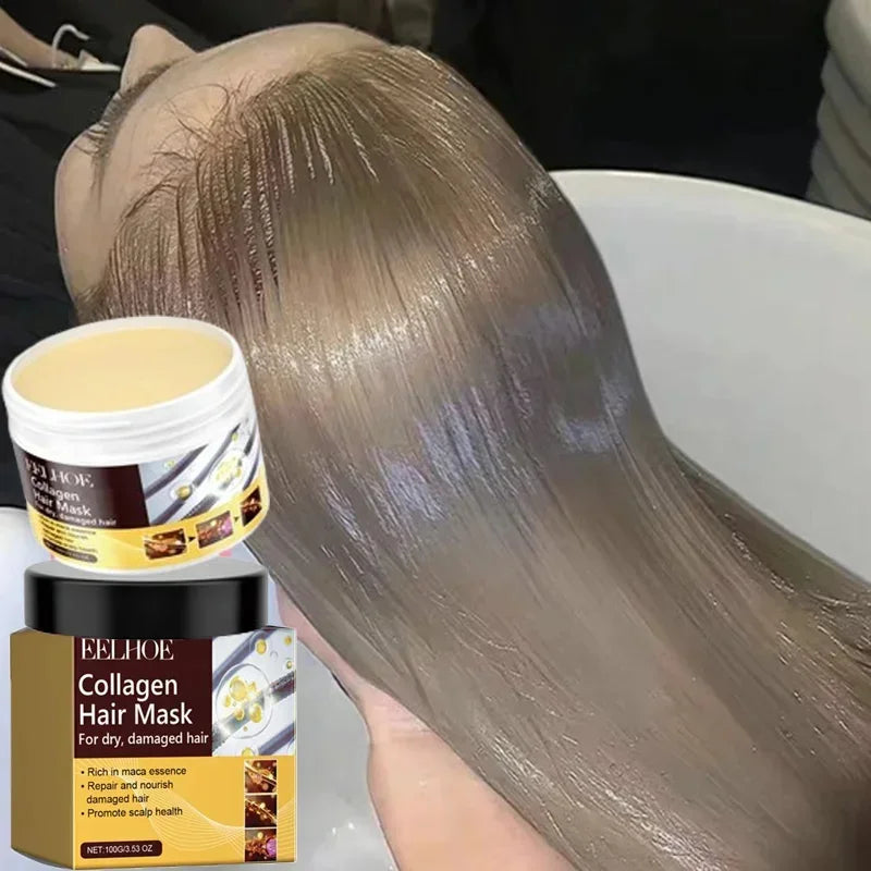 Colagen Keratină Mască de îngrijire a părului Revitalizează Tratamentul de păr Uscat Părul deteriorat Hidratează Îndreptă Moale Netede Produse de îngrijire a părului