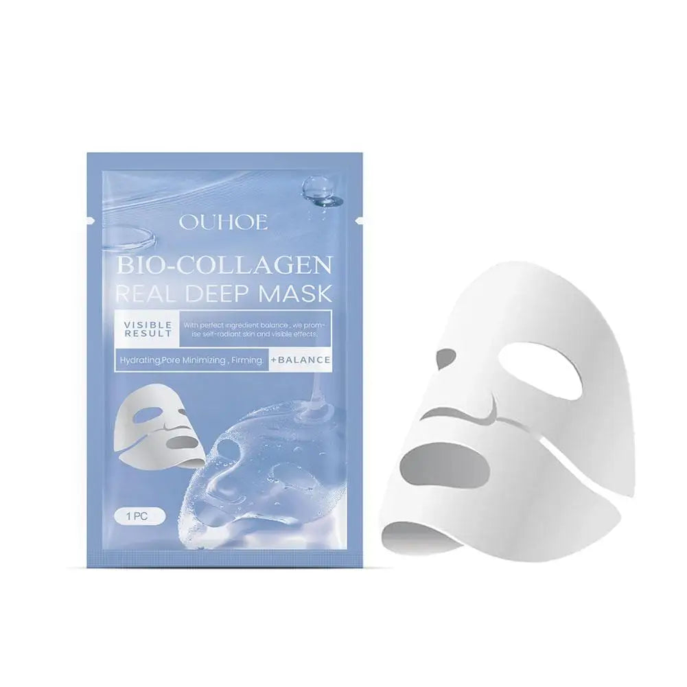 Bio Collagen Face Mask Shrink Pores Deep Hydrating Overnight Mask Moisturizing Refreshing Brightening Face Skin Care